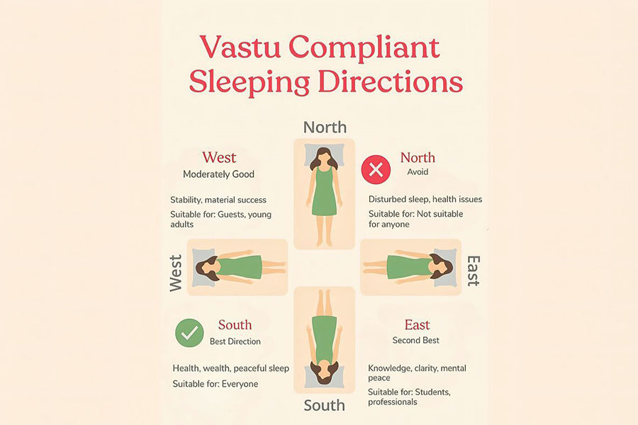 Best Direction to Sleep: What Science Says, What Vastu Says & Which Side Actually Matters