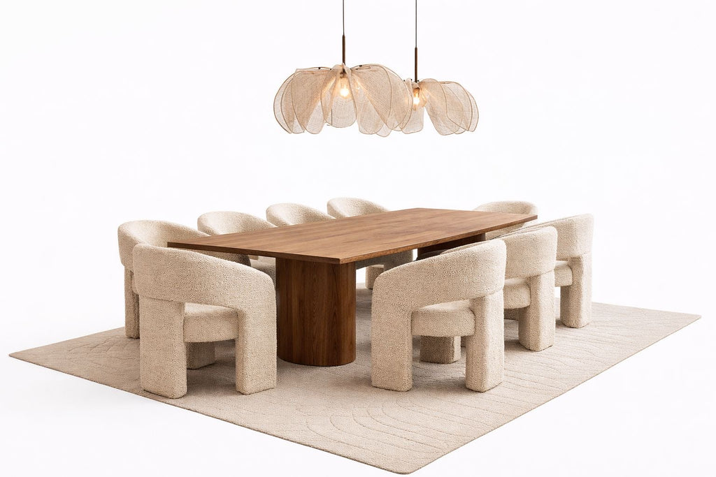 Monolith Bouclé Dining Set