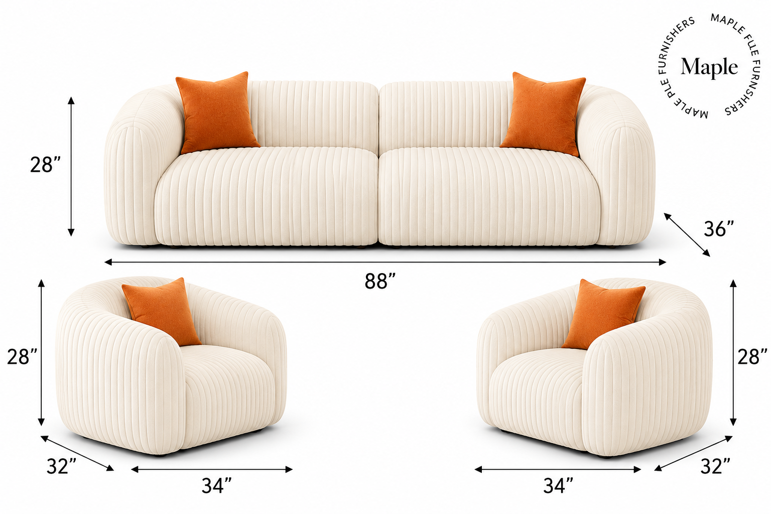 Estelle 5-seater sofa