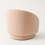 Ava Pleated Velvet Lounge Chair – Blush Pink