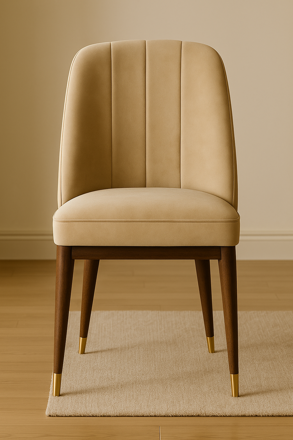 Cirque Luxe Dining Table – Brown Emperador Marble with Gold Accents