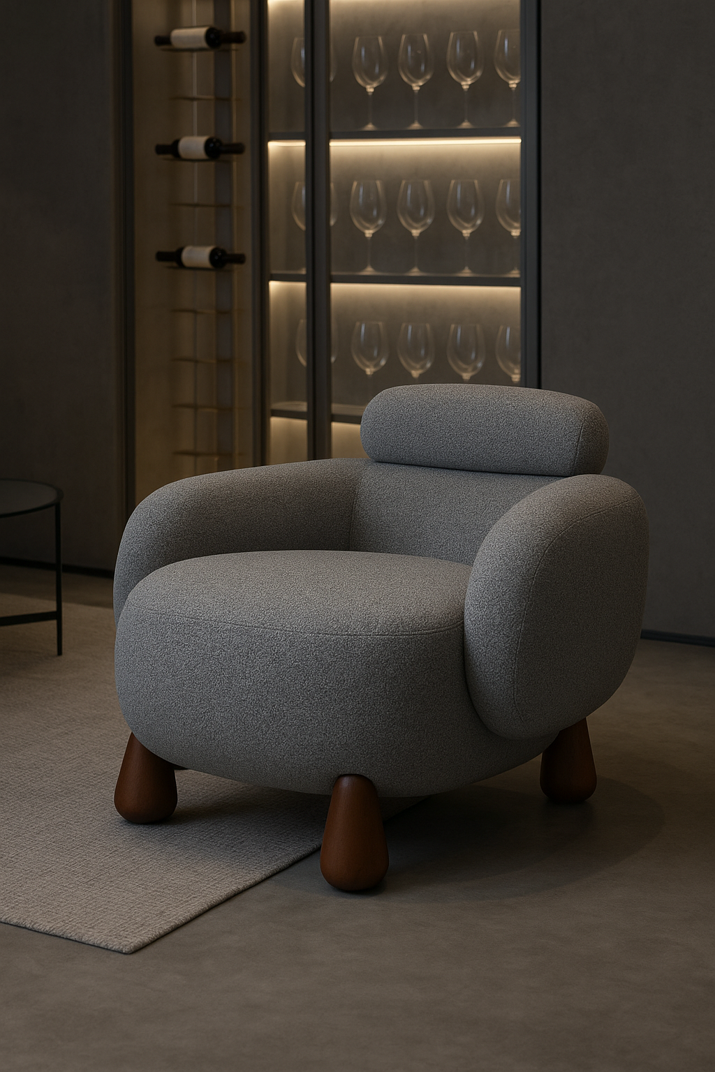 Nimbus Cloud Lounge Chair – Warm Grey Boucle