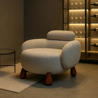 Nimbus Cloud Lounge Chair – Warm Grey Boucle