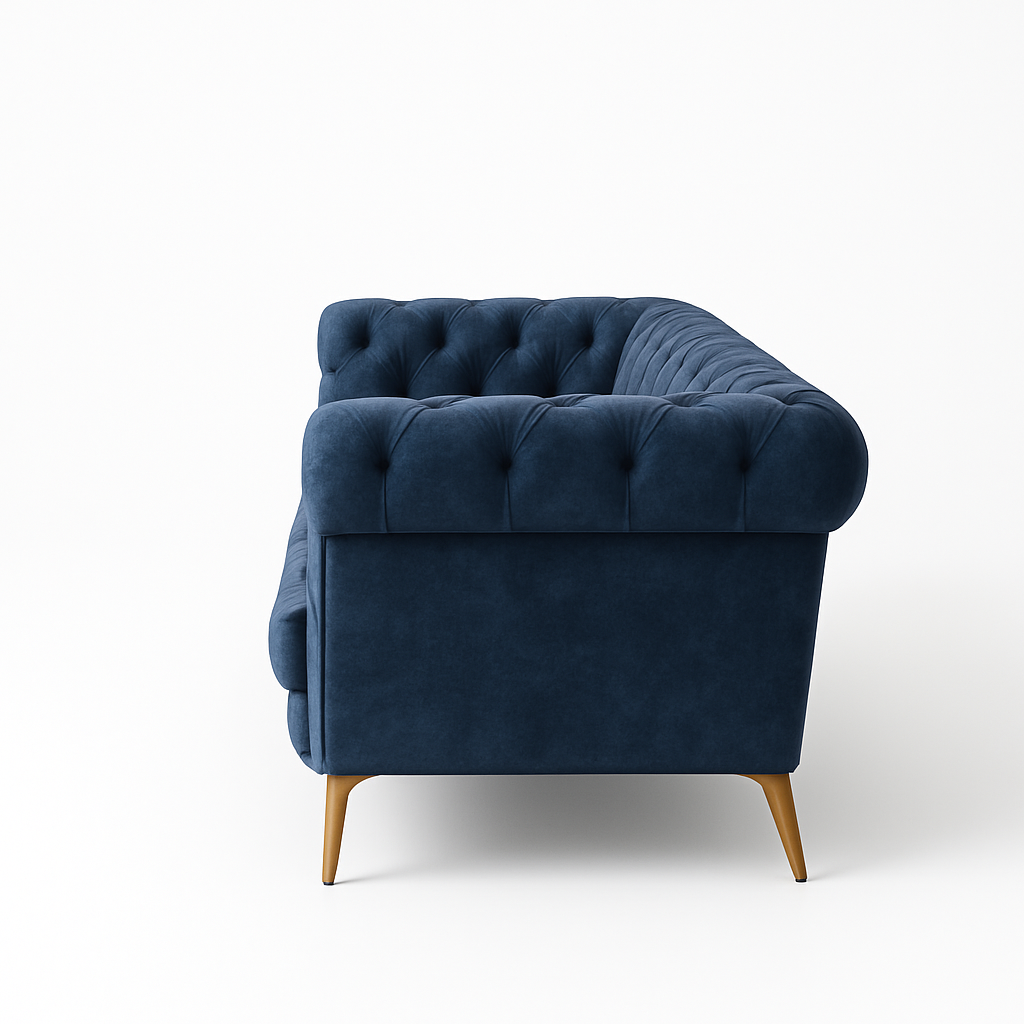 Windsor Tufted Velvet Sofa – Midnight Blue