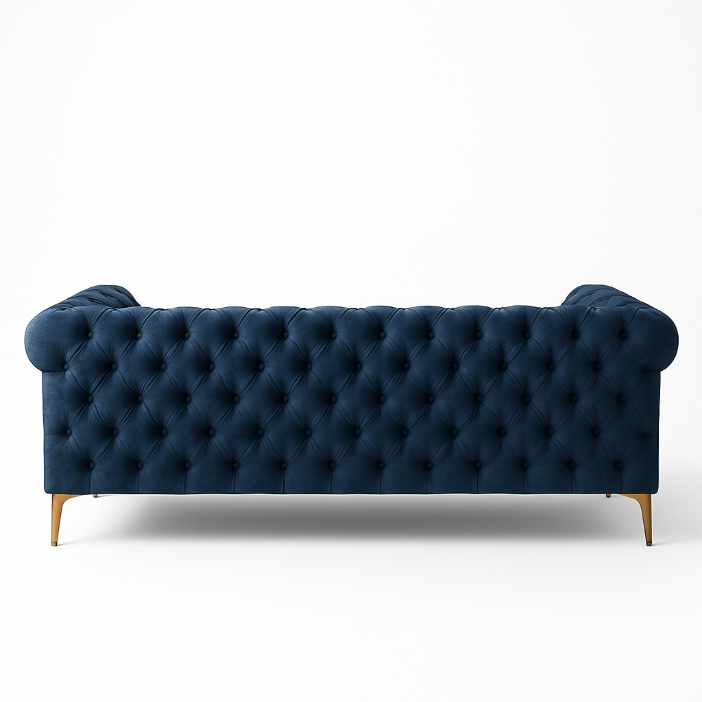 Windsor Tufted Velvet Sofa – Midnight Blue
