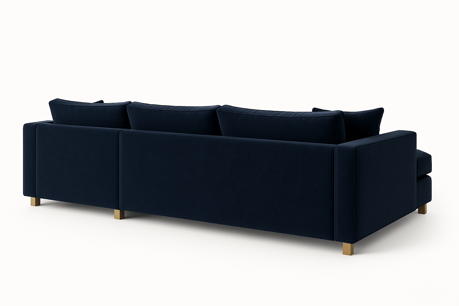 Elano Velvet Sectional Sofa – Burgundy (LHS Chaise)