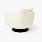 Aera Swivel Lounge Chair – Cream Fabric
