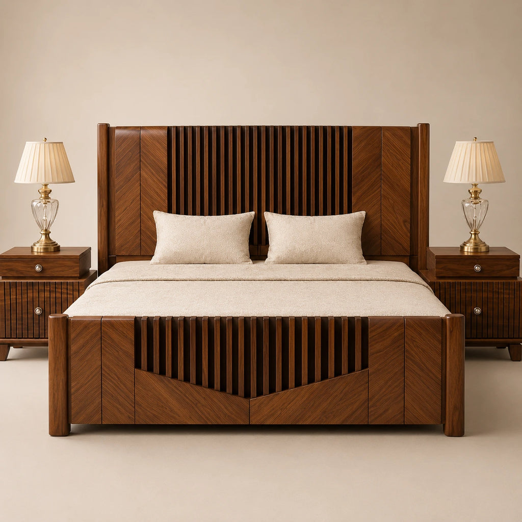 Harlow Beds - Walnut Oatmeal