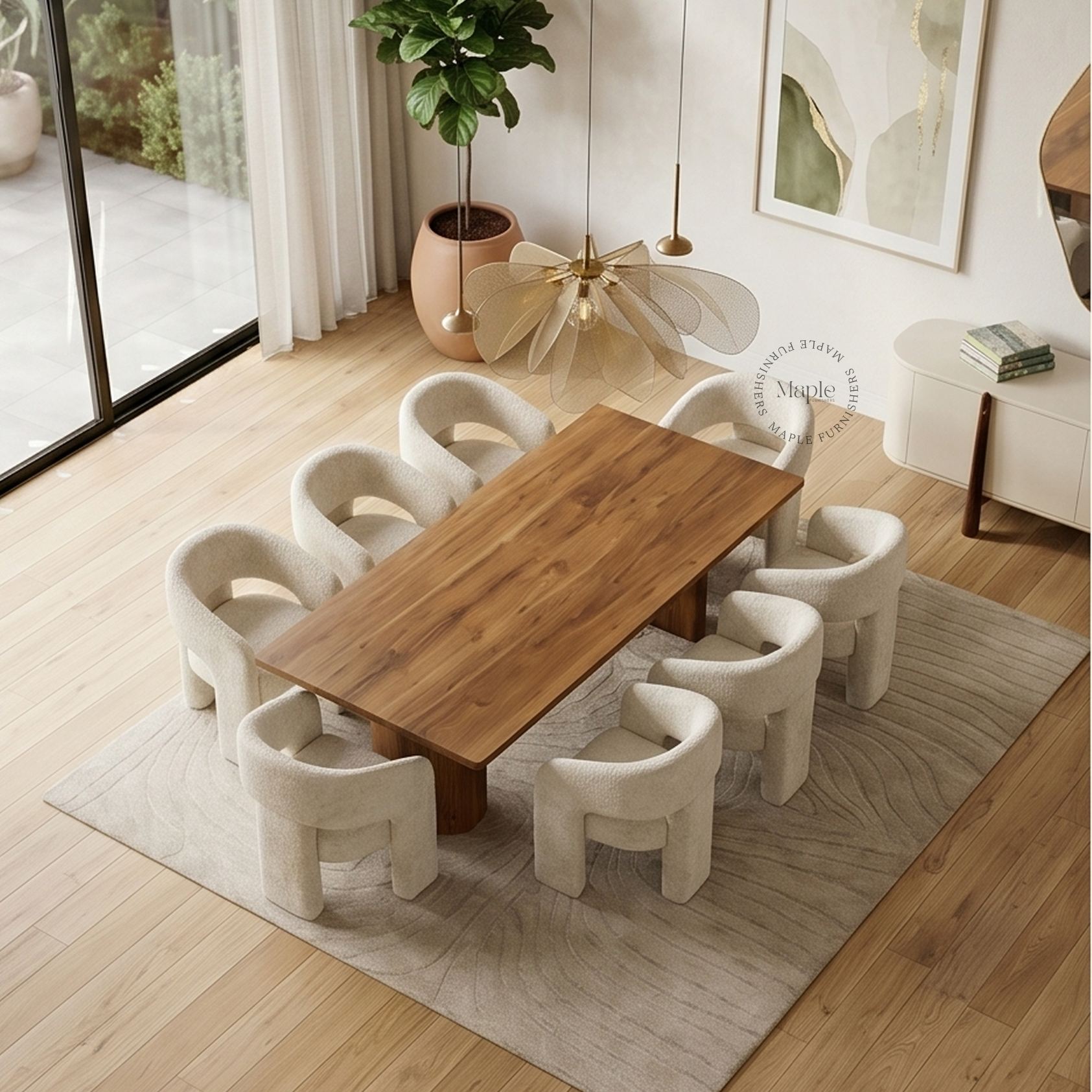Monolith Bouclé Dining Set