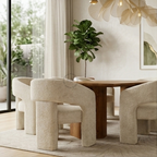 Monolith Bouclé Dining Set