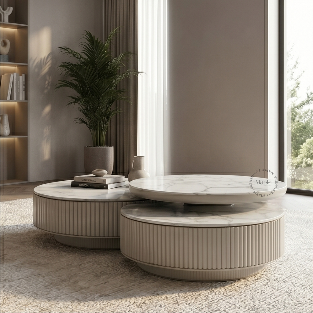 Aeris Marble Nesting Center Table