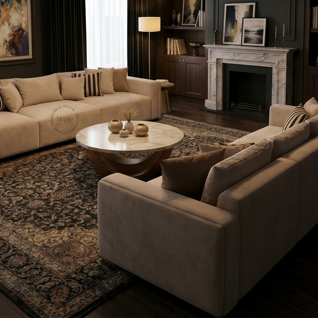 Elysian Marble Living Room Set