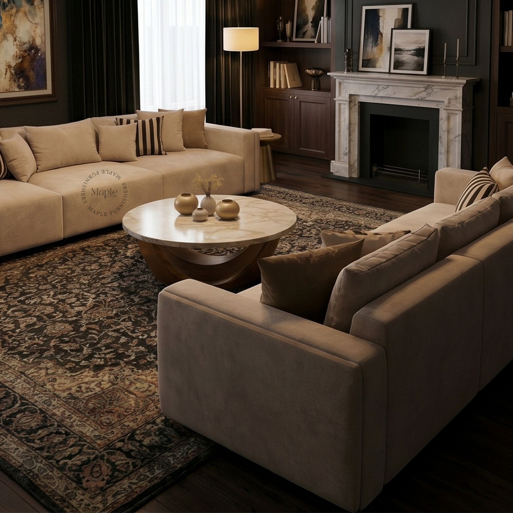 Elysian Marble Living Room Set